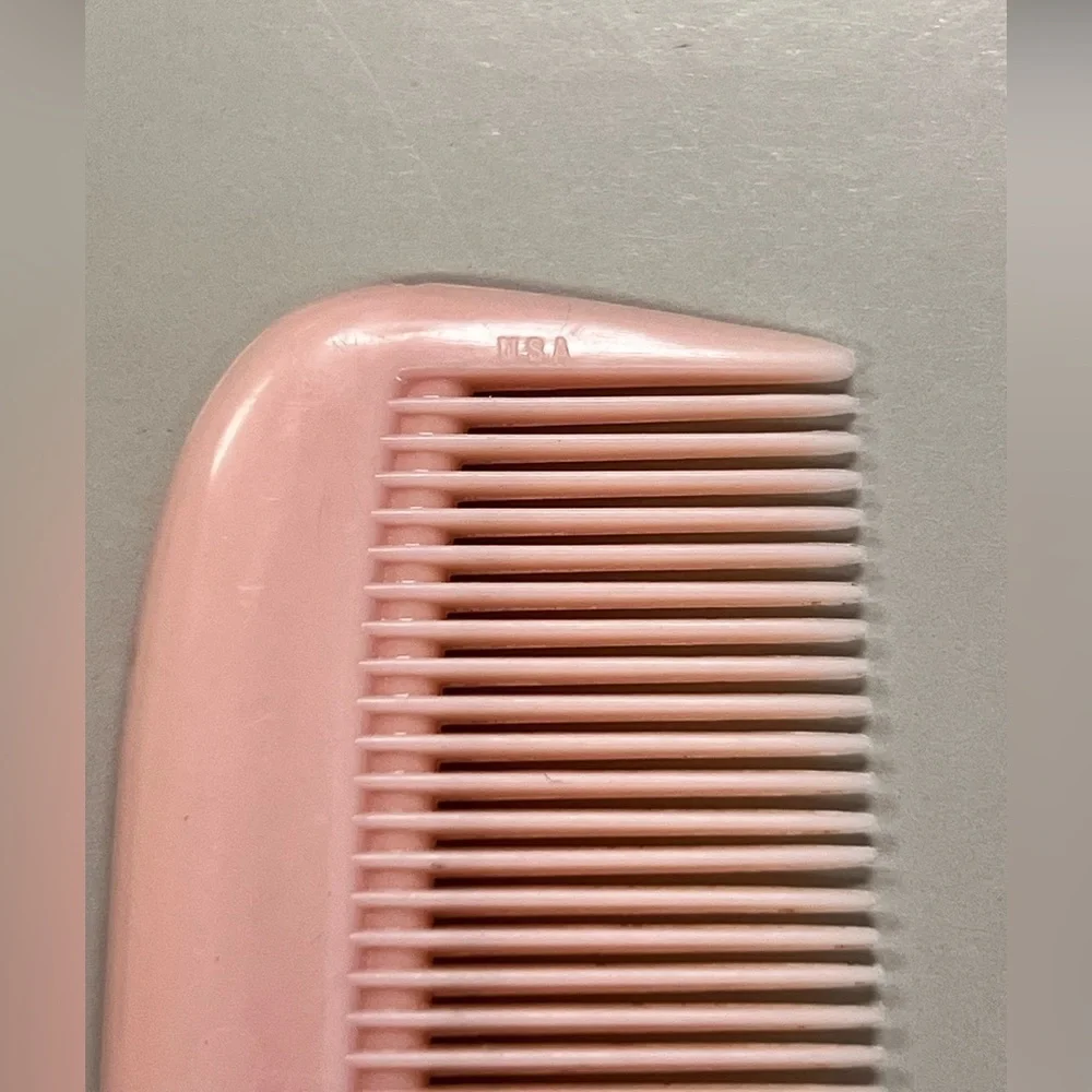 Vintage Unbreakable Nylon Plastic Pink Hair Comb